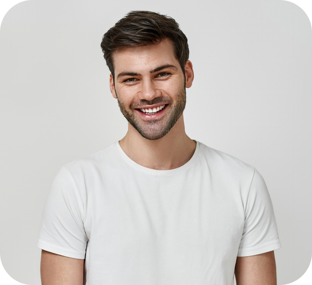 Hombre con el cabello densificado con Caboki